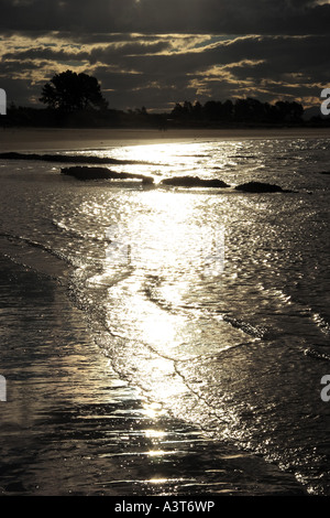 Atmosfera serale in Spiaggia Tahunanui, Nuova Zelanda Nelson Foto Stock