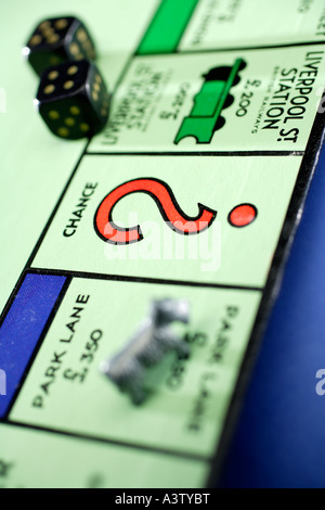 Gioco di monopoli, close up Foto Stock