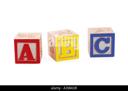 Bambini i blocchi alfabeto Foto Stock