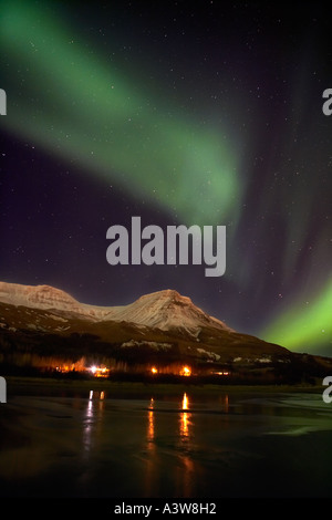 Aurora Boreale, Northern Lights, Islanda Foto Stock