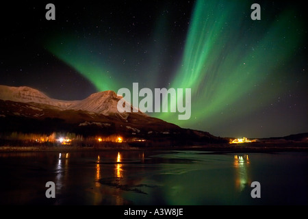 Aurora Boreale, Northern Lights, Islanda Foto Stock