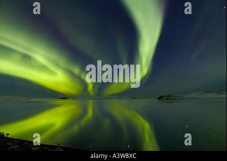 Aurora Boreale, Northern Lights, Islanda Foto Stock