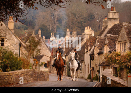 CASTLE COMBE nel WILTSHIRE REGNO UNITO Foto Stock