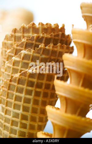 Coni gelato corni. Foto Stock