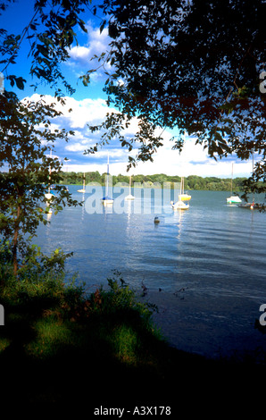 Velieri ormeggiati sul lago Nokomis. Minneapolis Minnesota MN USA Foto Stock