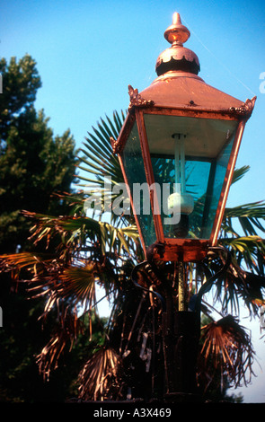 Il vecchio stile lampione Isola di Wight in Inghilterra Foto Stock