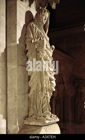 "Geografia/travel, in Germania, in Baviera, Bamberg, cattedrale, costruito circa 1215 - 1237, vista interna, di scultura "Ecclesia", medio un Foto Stock