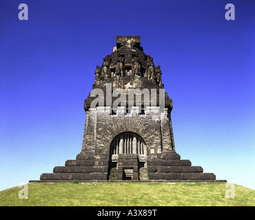 Geografia / viaggi, in Germania, in Sassonia, Lipsia, monumenti, monumento alla battaglia delle nazioni, costruito 1897 - 1913 da Bruno Schmi Foto Stock