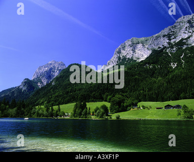 La geografia, in Germania, in Baviera, Ramsau a Berchtesgaden, visualizzare Hinter Mühlsturzhorn e Reiteralpe, Europa, Alta Baviera, Berc Foto Stock