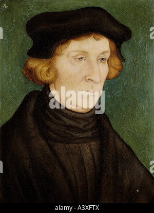 "Belle Arti, Cranach, Lukas il sambuco, (1472 - 1553), pittura, "Ritratto di scolar', circa 1530, collezioni principesche, Donaues Foto Stock