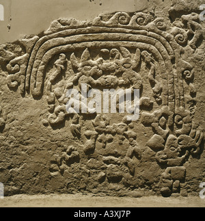 Belle arti, precolombiani, Chimu, scultura, sollievo dal Tempio Piramide a Chan Chan, circa del XIII - XV secolo D.C., pietra, Truji Foto Stock