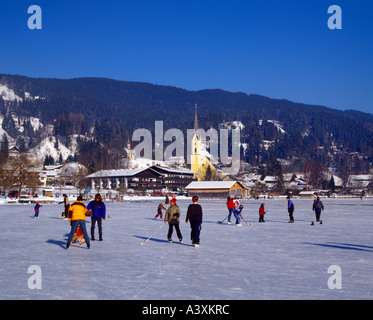 Germania Schliersee in inverno Foto Stock