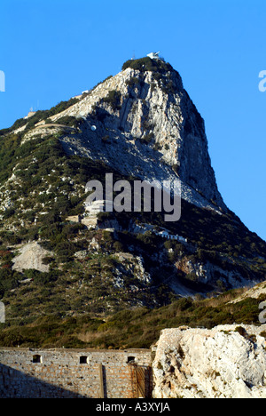 Gibilterra gib Viaggi turismo british spagnolo espana isola città di Gibilterra med mediterraneo europeo Europa CEE UE col colore Foto Stock