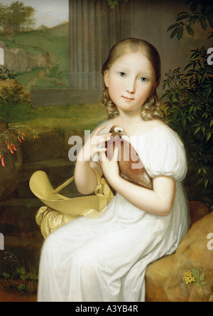 "Belle Arti, Embde, Agosto van der (1780 - 1862), pittura, 'Bildnis der Louise Reichenbach' ('ritratto di Louise Reichenbach Foto Stock