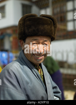 Uomo bhutanesi in Paro, Bhutan Foto Stock