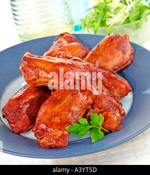 BBQ costine di maiale Foto Stock