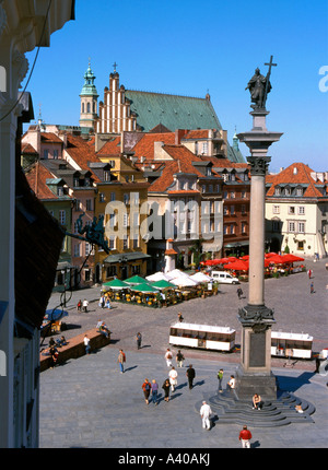 Polonia Varsavia Piazza del Castello Foto Stock