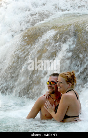 Matura in Dunns River Falls Ocho Rios Giamaica Foto Stock