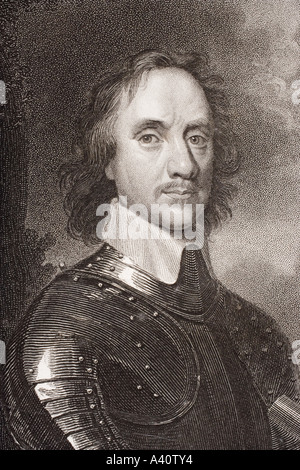 Oliver Cromwell, 1599 - 1658. Soldato inglese e più. Foto Stock