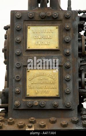 Charles Burrell motore di trazione monoblocco grande vapore Dorset UK Fair Foto Stock