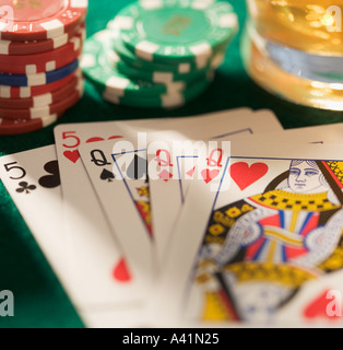 Ancora la vita di un gioco di poker Foto Stock