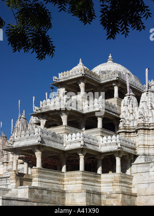 Tempio Jain di Ranakpur in Rajasthan in India del Nord Foto Stock