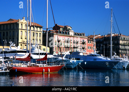 Nizza Costa Azzurra Francia Costa Azzurra Porto Mare Foto Stock