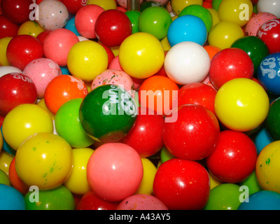 Palle di gomma da masticare Foto Stock