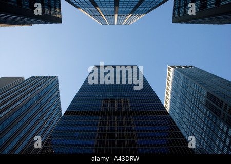 Sei grattacieli di Manhattan a new york Foto Stock
