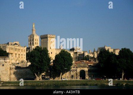 Avignon Palazzo Papale del Palais des Papes francese Francia Provenza Foto Stock