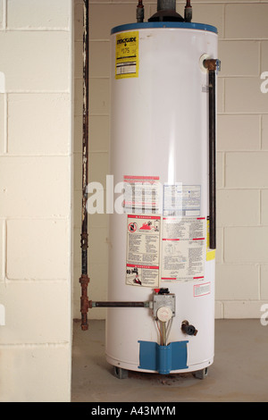 North American Gas naturale del riscaldatore di acqua lato comando Foto Stock