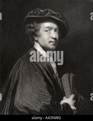 Sir Joshua Reynolds, 1723 - 1792. Ritratto inglese pittore ed estetista. Foto Stock