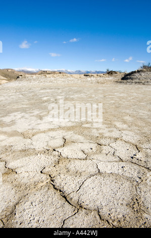 Asciugata riverbed nel cosiddetto badlands del sud della provincia spagnola di Almeria in Andalusia Foto Stock