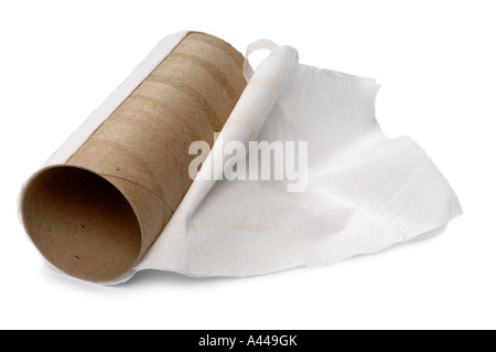Svuotare la carta igienica Foto Stock