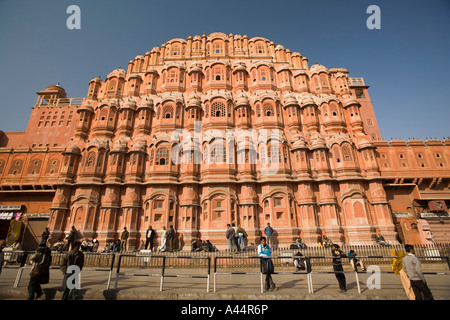 India Rajasthan Jaipur il Howa Mahal Palace dei venti Foto Stock
