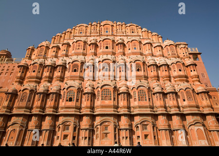 India Rajasthan Jaipur il Howa Mahal Palace dei venti Foto Stock