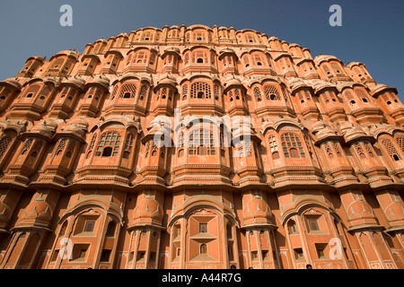 India Rajasthan Jaipur il Howa Mahal Palace dei venti Foto Stock