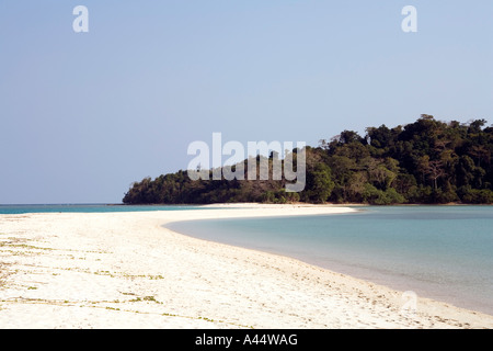 India Andamane e Nicobare Nord isola delle Andamane Diglipur Smith sandspit Isola di Ross Island Foto Stock