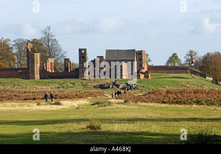 Rovine di Lady Jane Grey's House, Glenfield Lodge Parco della contea di Leicestershire in Inghilterra Foto Stock