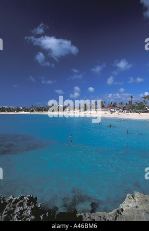 St Maarten Great Bay Beach Philipsburg offre un paesaggio panoramico Foto Stock