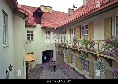 Adam Mickiewicz casa nella città vecchia di Vilnius, Lituania Foto Stock