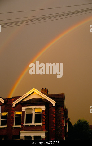 Fine di terrazze coltivate a casa vittoriana balham Londra Foto Stock