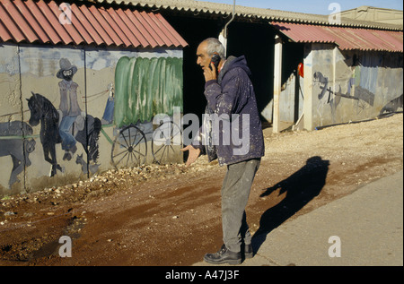 Golan dei coloni israeliani a kibbutz merom golan il primo insediamento sulle altezze 2000 Foto Stock