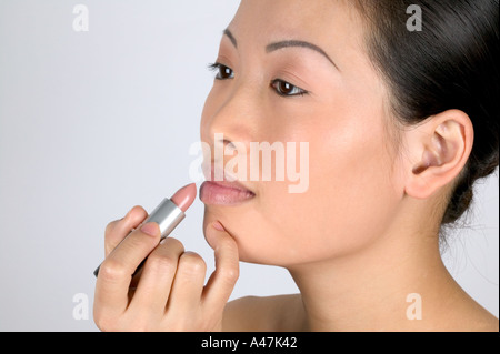 Donna rossetto Foto Stock