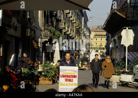 Via Solferino a Milano Brera Foto Stock