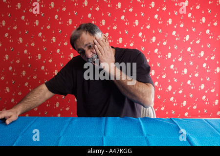 dolore del briciolo dell'uomo Foto Stock