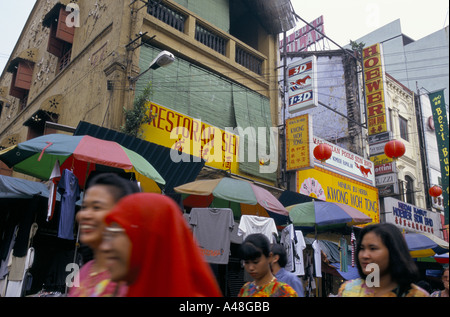 China town kuala Lumpur in Malesia 1996 Foto Stock