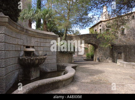 Vista del Passeig Arqueológic Gerona Girona Catalogna Catalogna Catalogna España Spagna Europa Foto Stock