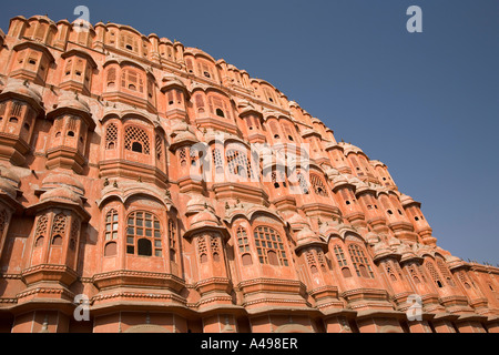 India Rajasthan Jaipur il Howa Mahal Palace dei venti Foto Stock