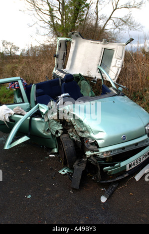 Car crash incidente stradale crash rta rtc Foto Stock